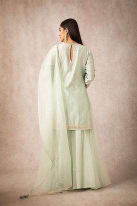 Karida Sea Green Pahi Sharara Sets